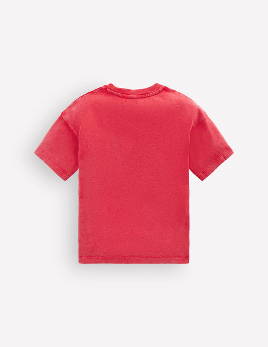 Short Sleeve Printed T-shirt-Feel The Rythmn Drums