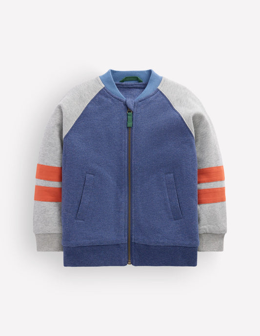 Fleece Lined Bomber-Grey Marl / College Navy