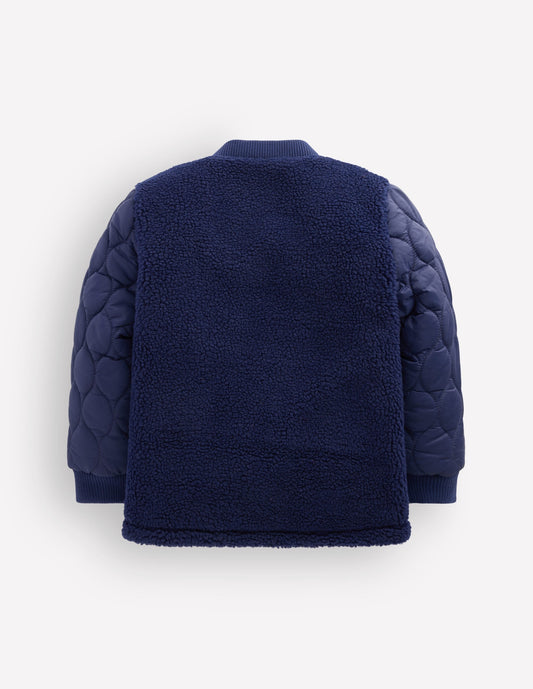 Borg Bomber Jacket-Medieval Blue
