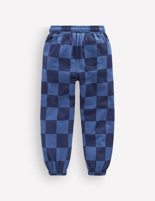 Printed Joggers-College Navy / Denim Blue