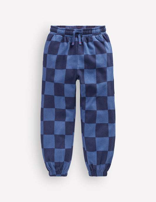 Printed Joggers-College Navy / Denim Blue