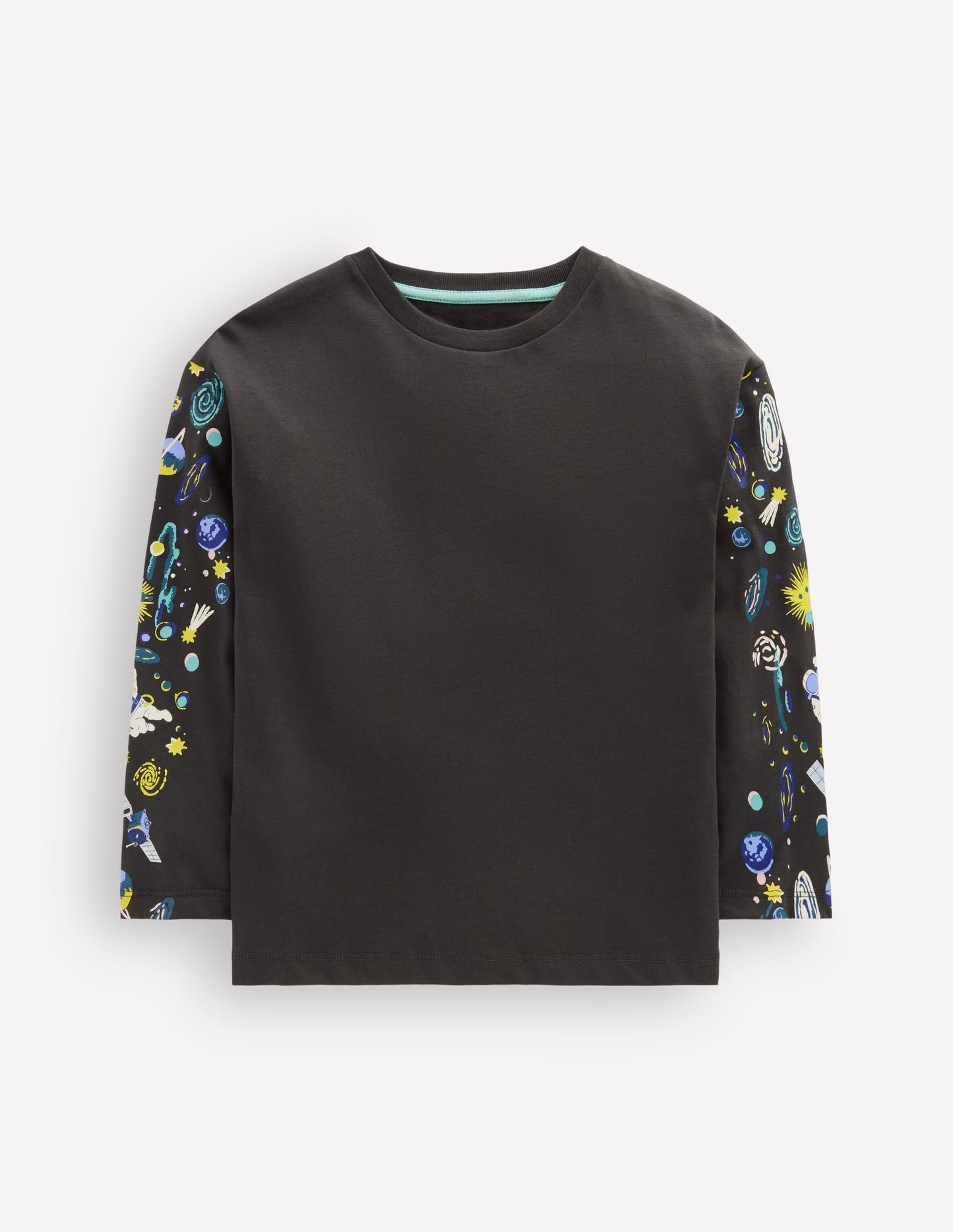 Front and Back Glow T-shirt-Shadow Grey Space