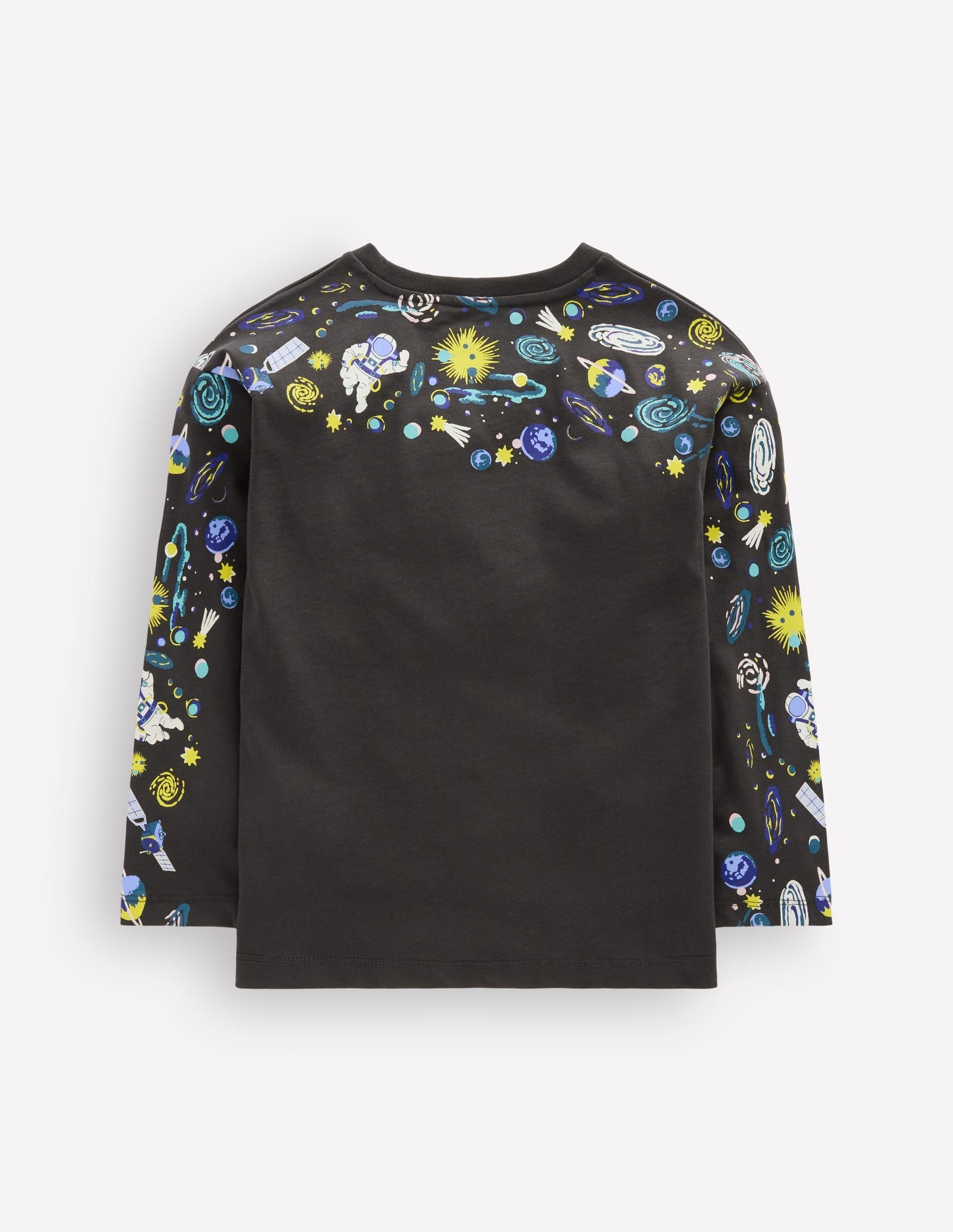 Front and Back Glow T-shirt-Shadow Grey Space