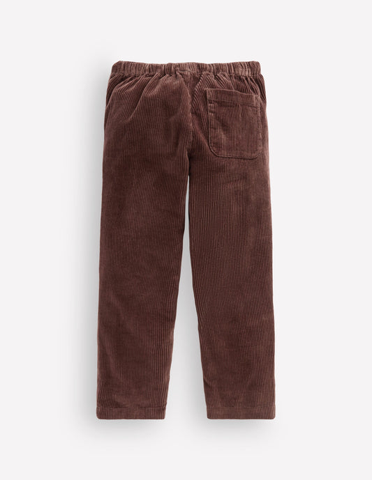 Easy Straight Cord Trousers-Java