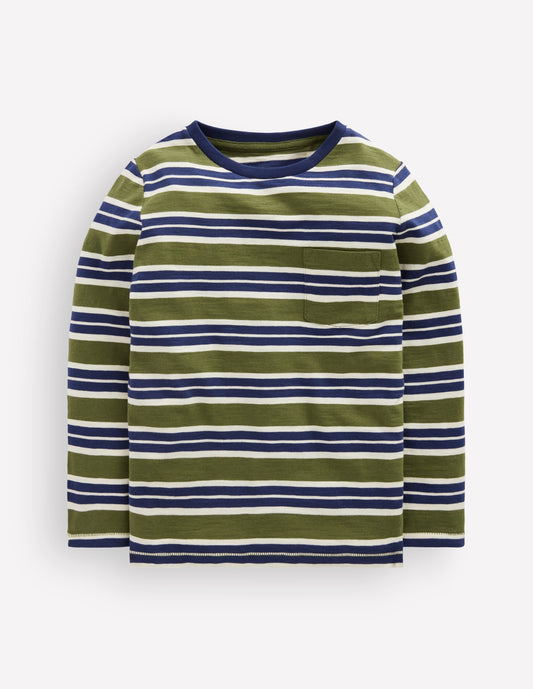 Everyday Long Sleeve T-Shirt-College Navy / Chive