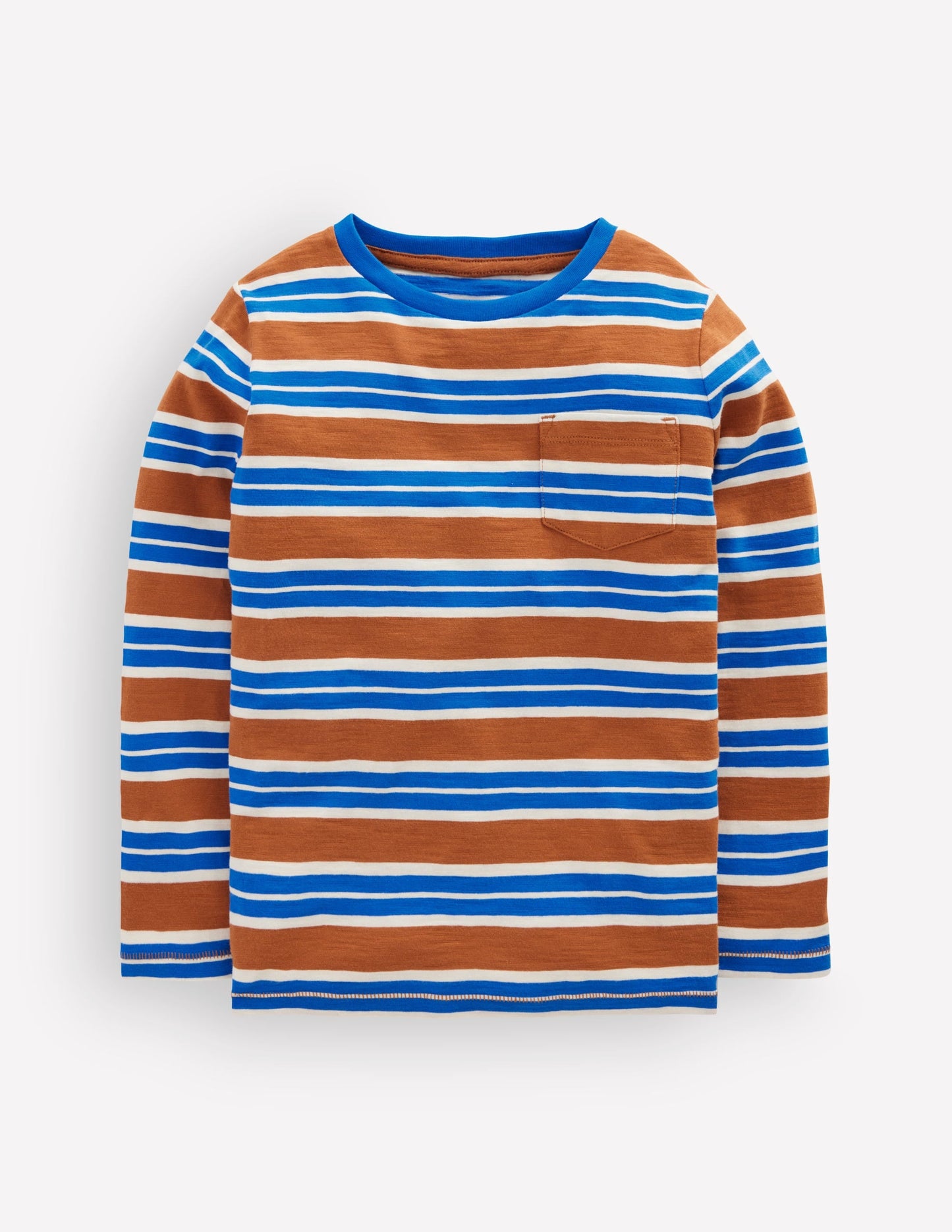Everyday Long Sleeve T-Shirt-Brown / Gallery Blue
