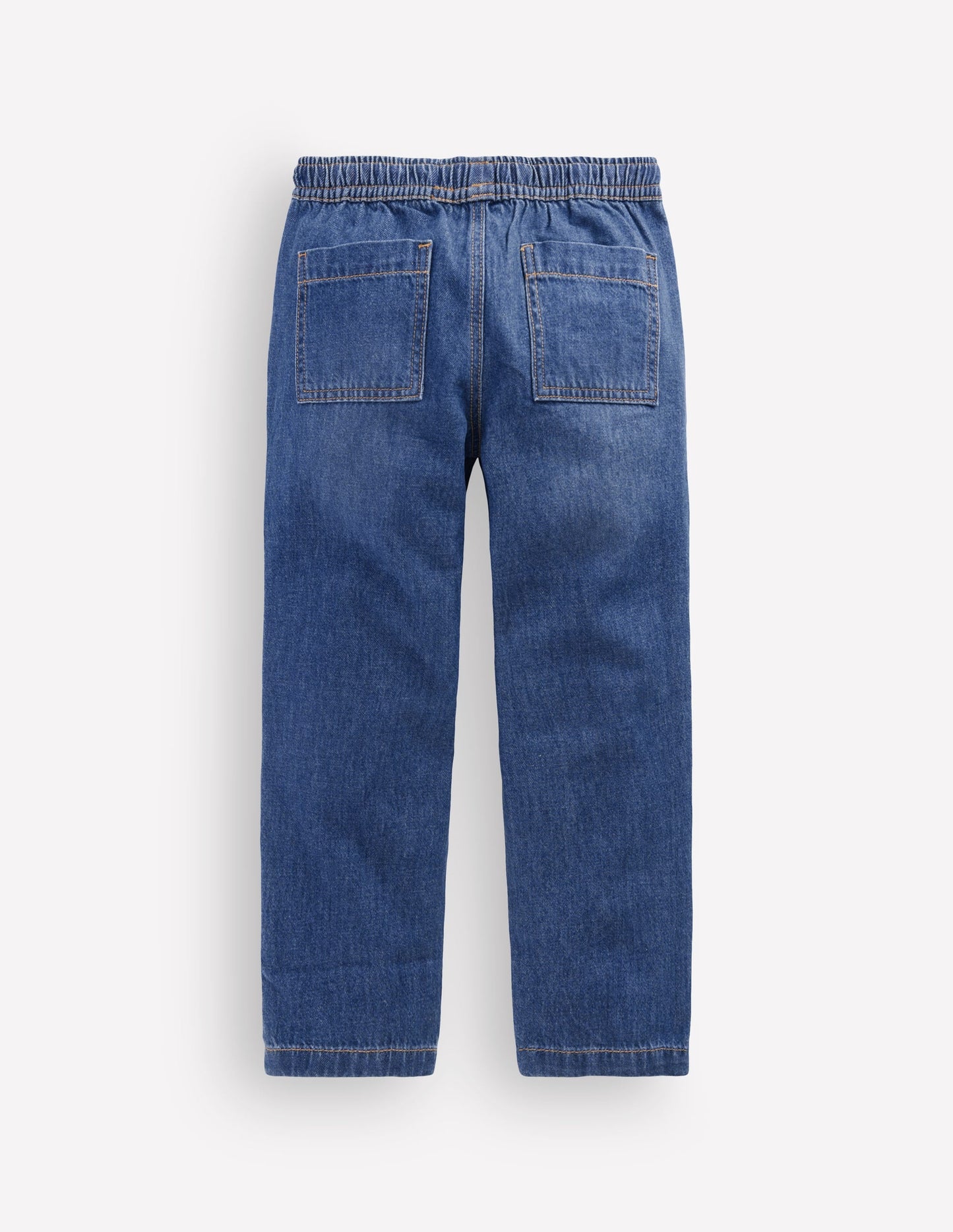 Easy Straight Trousers-Denim