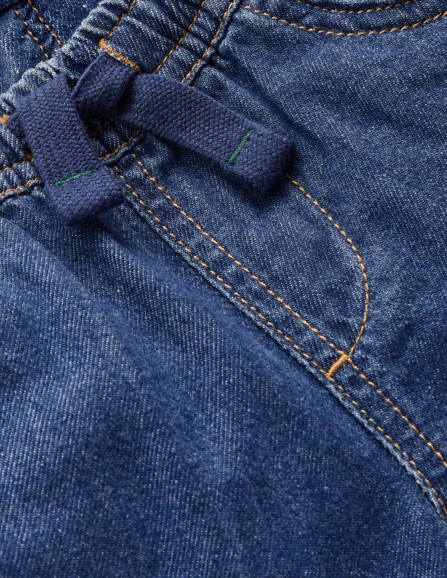 Easy Straight Trousers-Denim