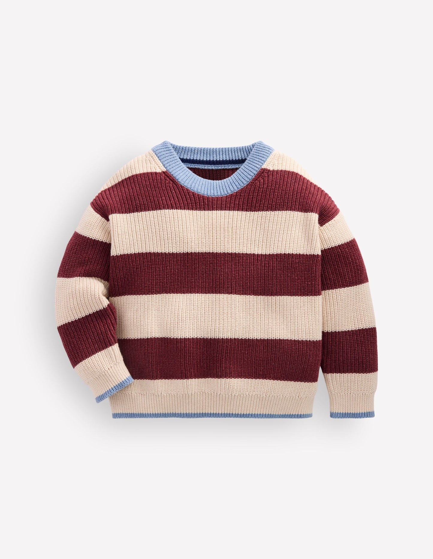 Chunky Cotton Jumper-Sweet Cherry Stripe