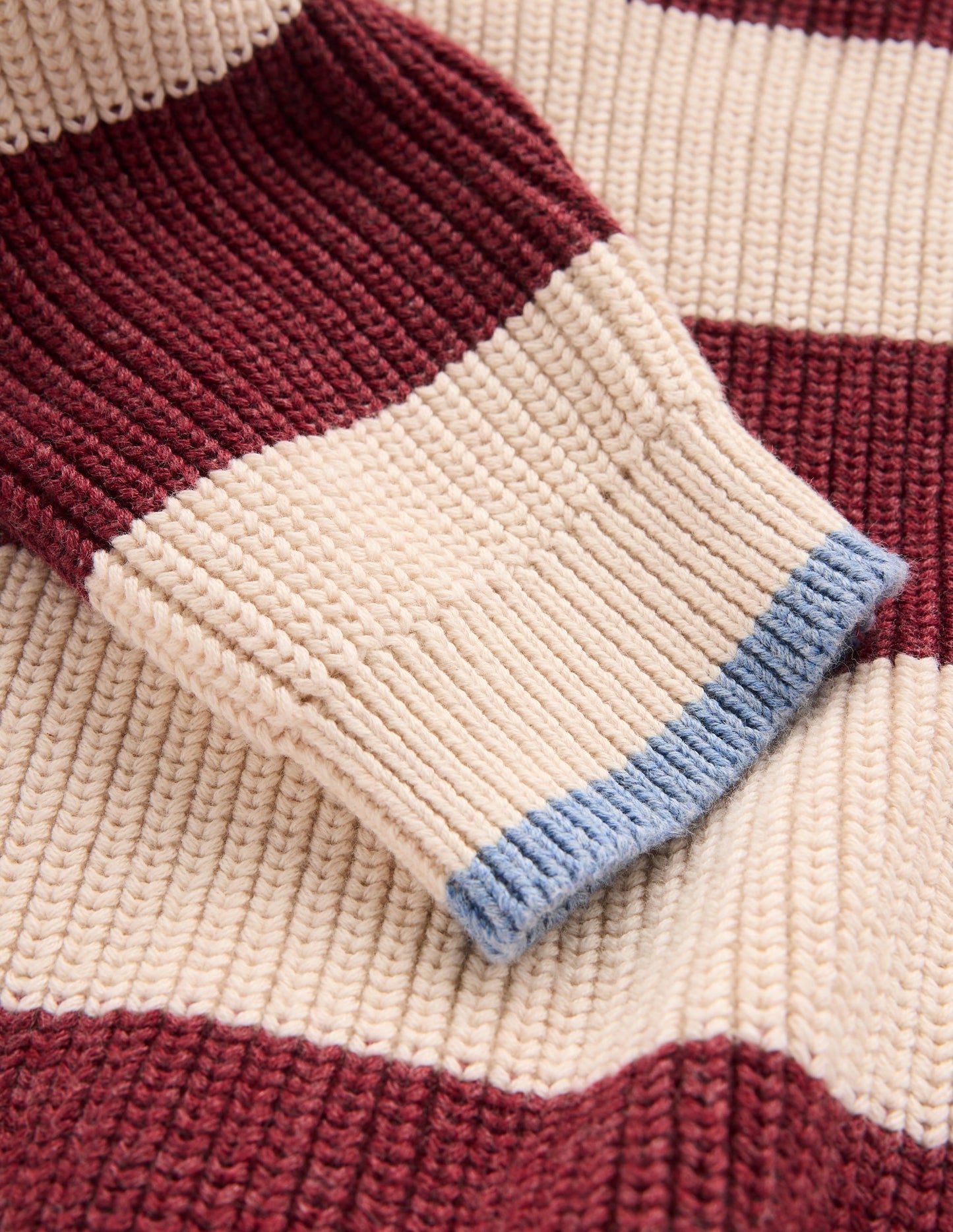 Chunky Cotton Jumper-Sweet Cherry Stripe