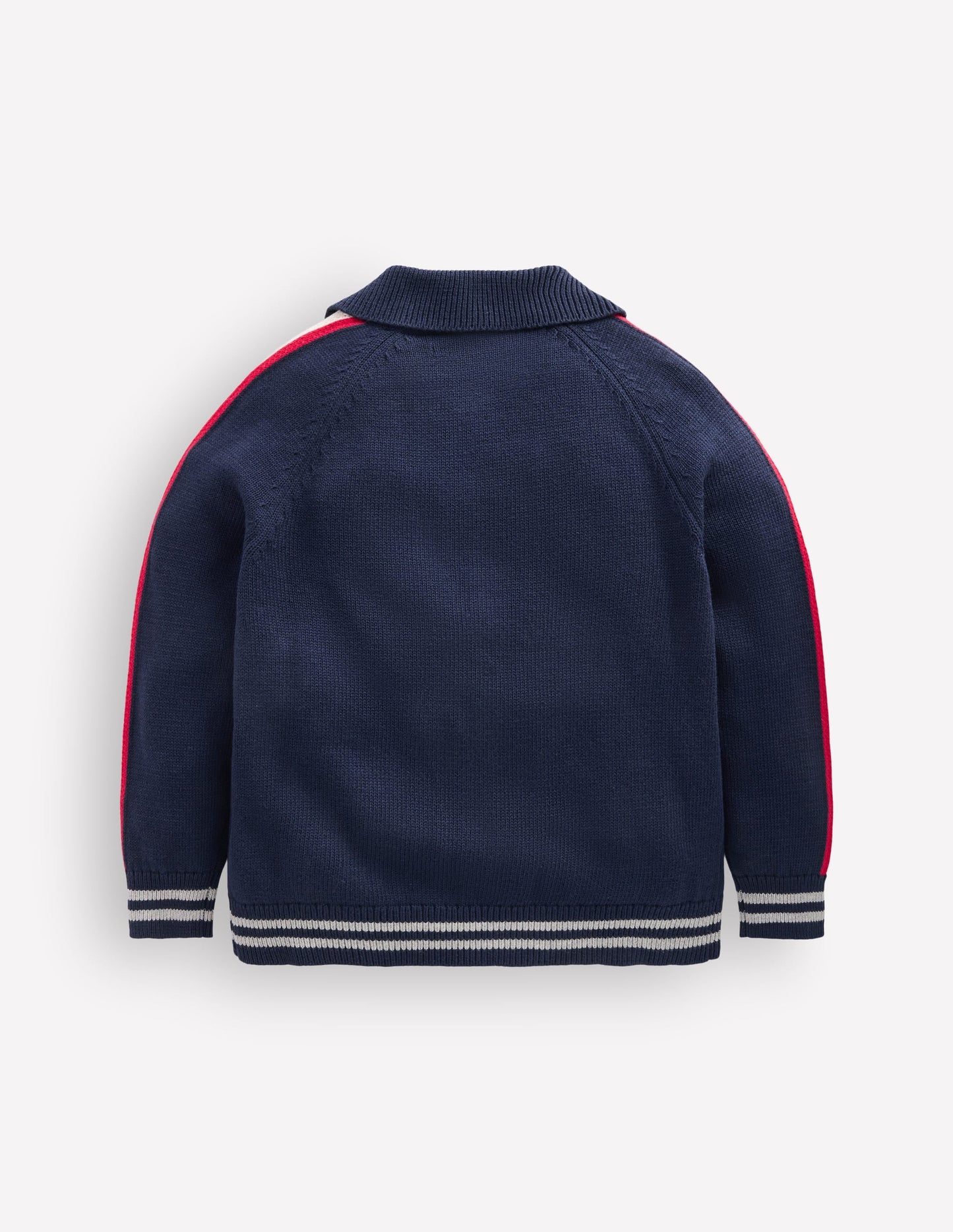 Smart Zip-through Jumper-Navy Marl