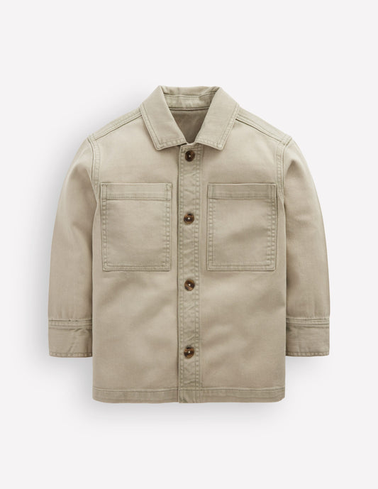 Front Pocket Overshirt-ACID WASH GREEN
