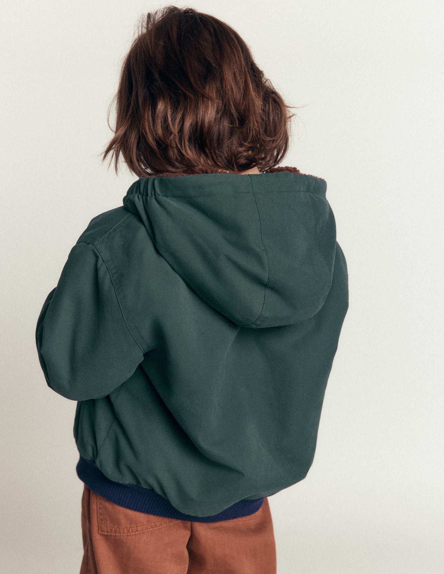 Reversible Borg Bomber-Malachite Green/Raw Umber