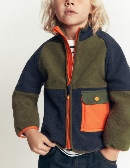 Cosy Windproof Fleece-Khaki