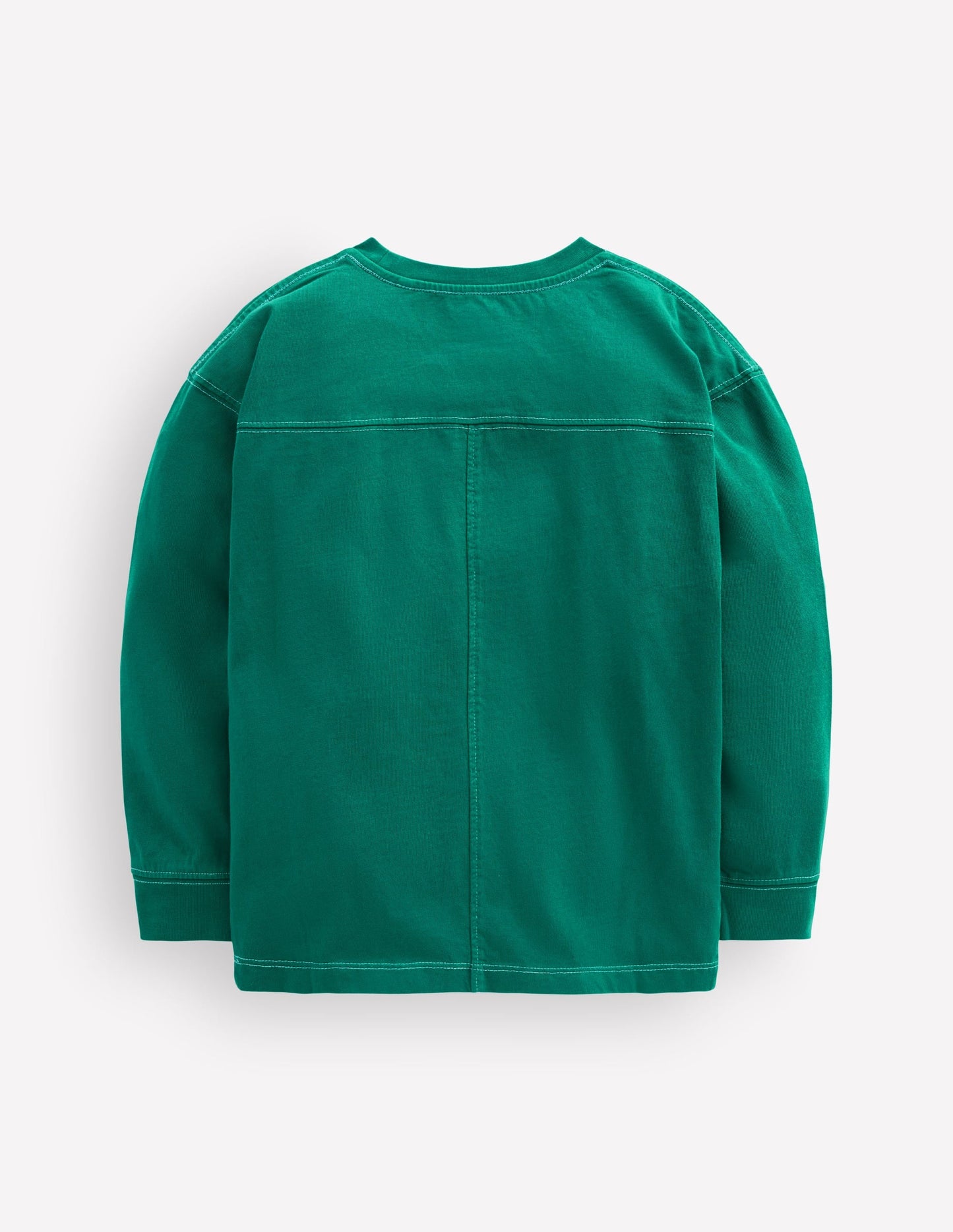 Relaxed Seam Detail T-shirt-Pine Green