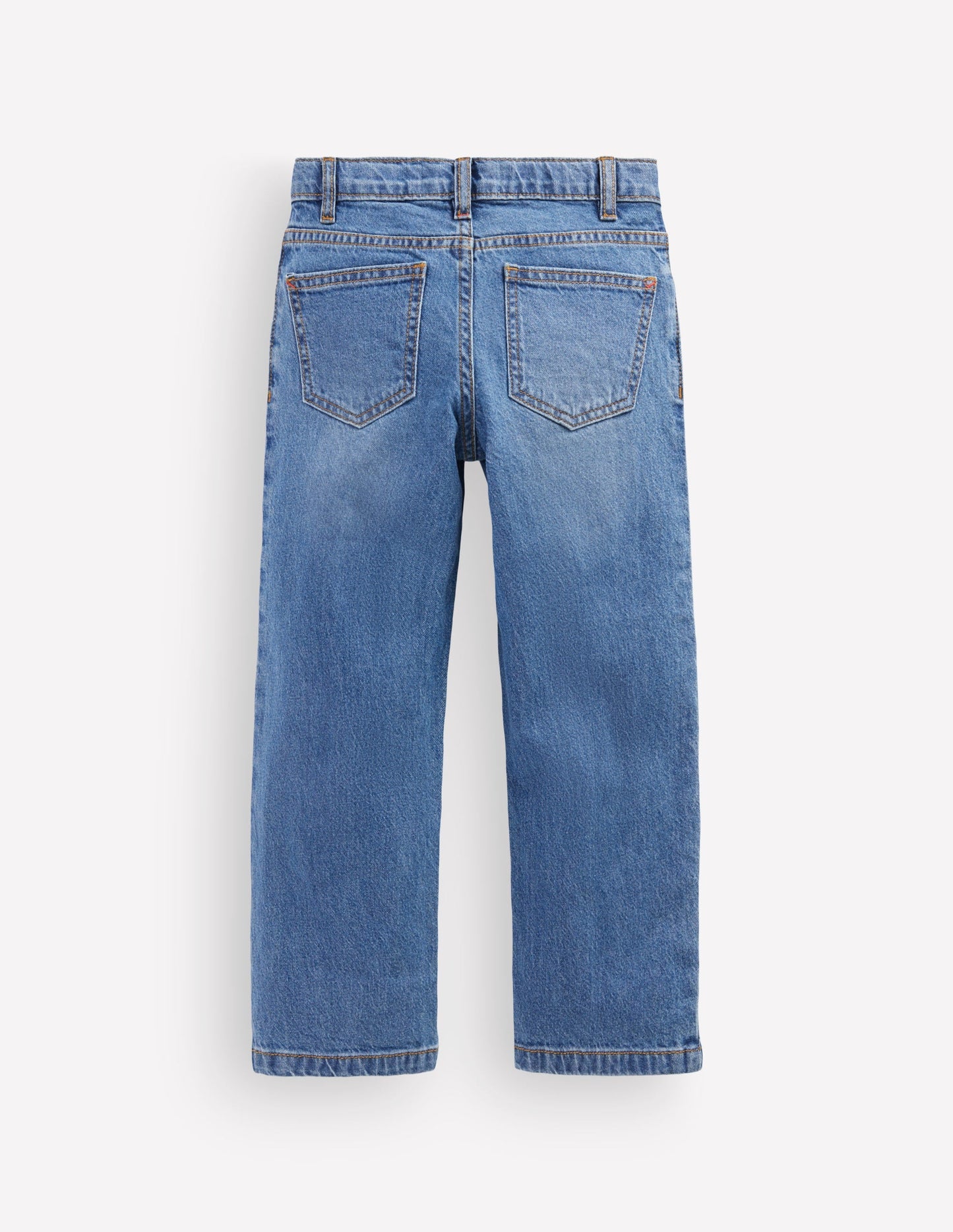 Easy Straight Jeans-Mid Wash