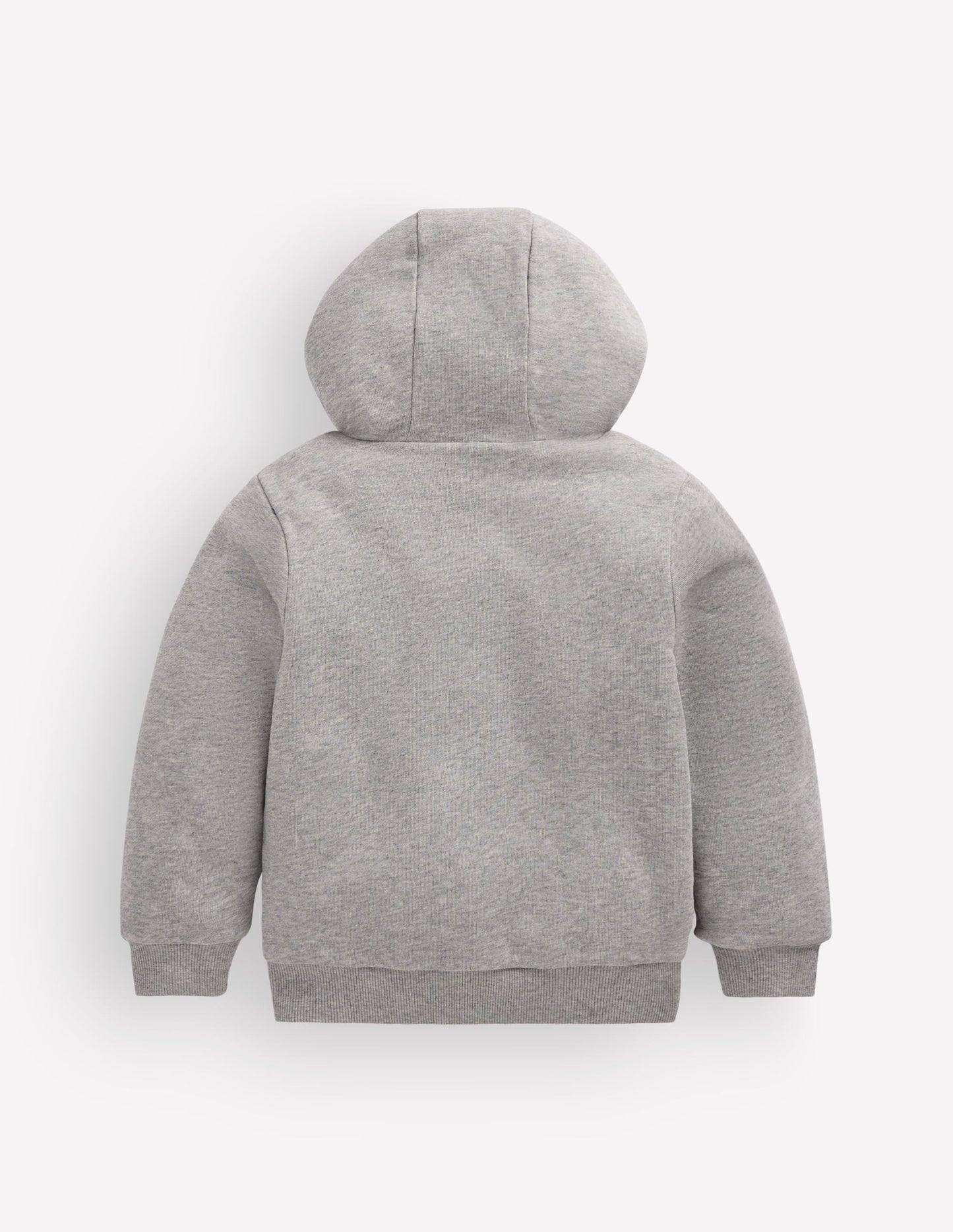 Reversible Borg Hoodie-Grey Marl