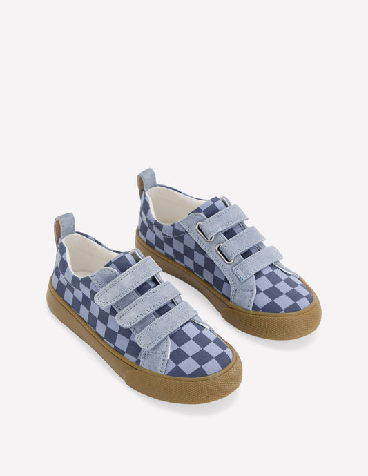Low Tops-Checkerboard Blue