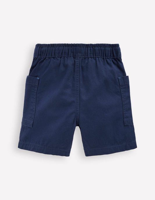 Cotton Pocket Shorts-Medieval Blue