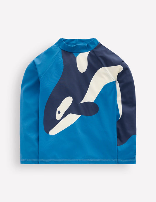 Sun Safe Fun Rash Vest-Swimming Whale