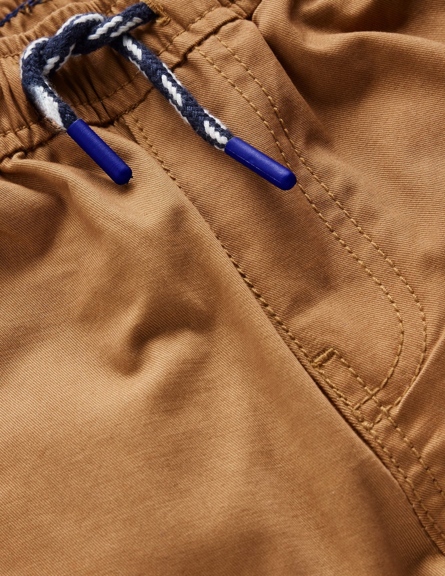 Slim Pull-on Trousers-Butterscotch Brown