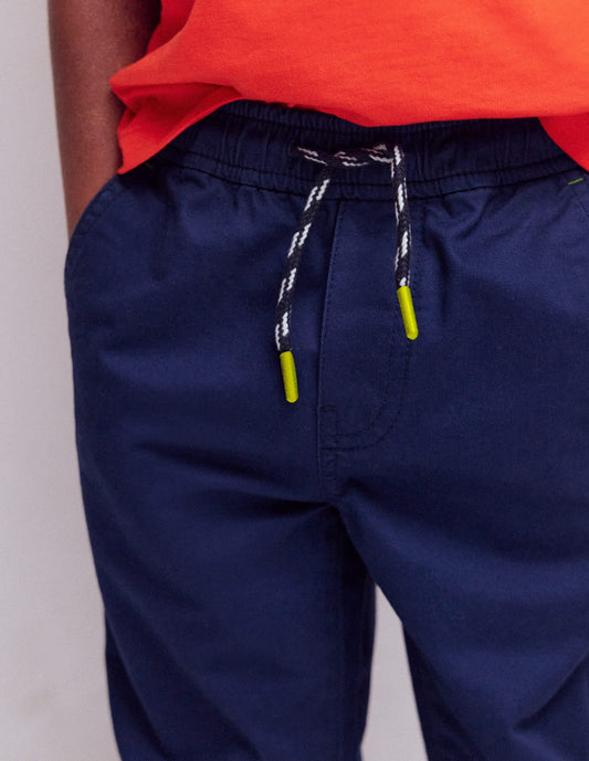 Slim Pull-on Trousers-College Navy