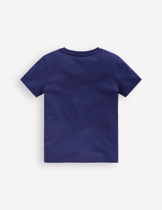 Glow Superstitch T-Shirt-College Navy Spaceman