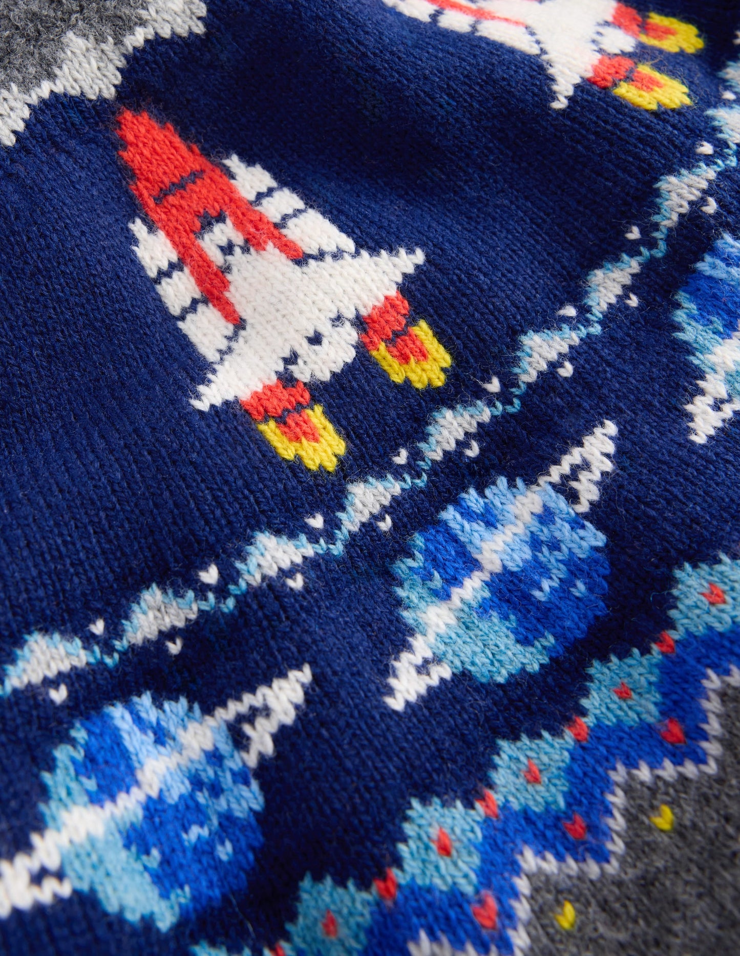 Fair Isle Jumper-Charcoal Marl Space