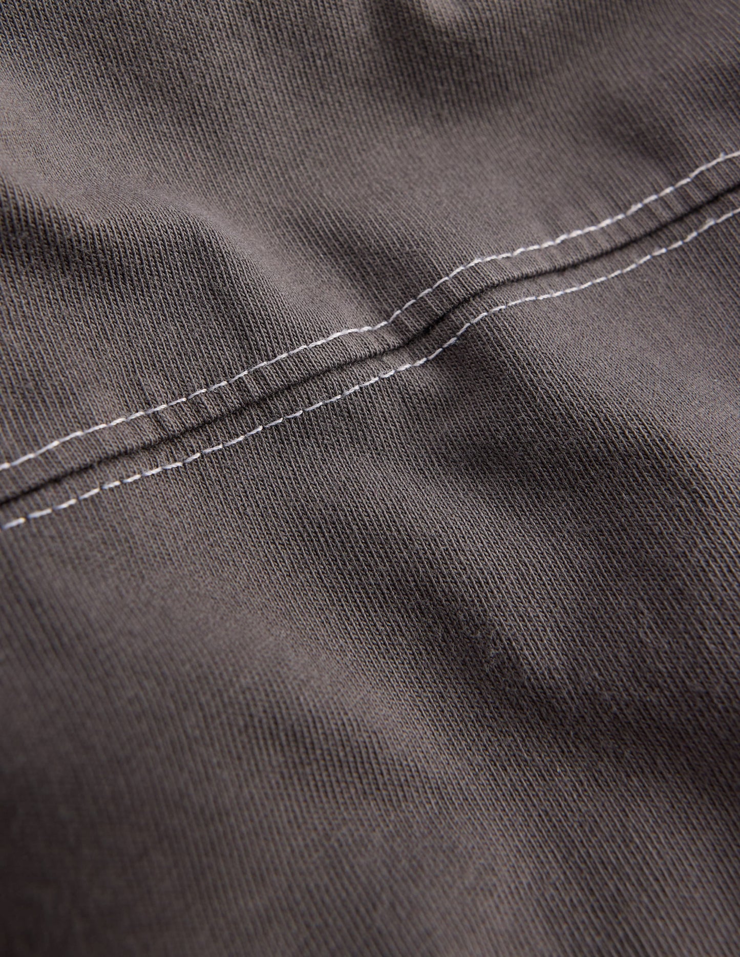 Relaxed Seam Detail T-shirt-Warm Brown