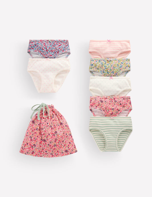 7-pack Pants-Forget Me Not Flowerbed
