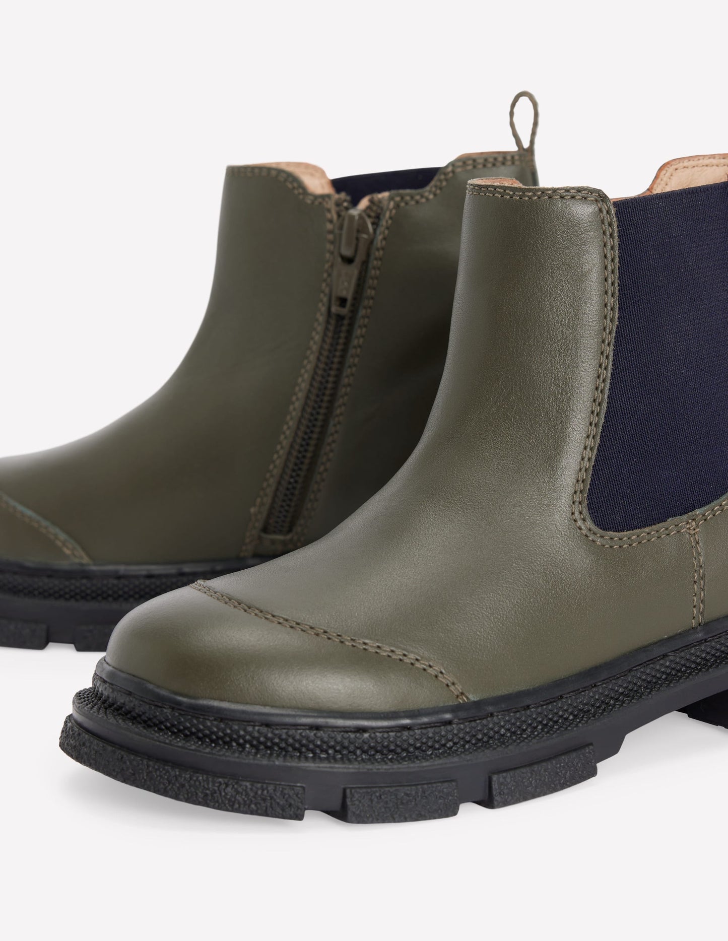 Chunky Chelsea Boots-Khaki