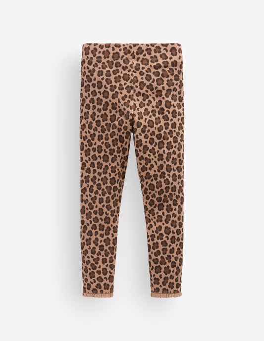 Ribbed Leggings-Brown Leopard