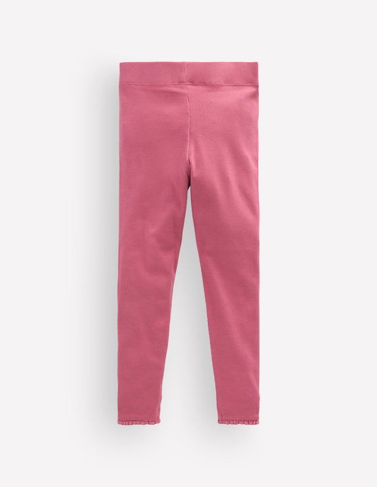 Ribbed Leggings-Pink Heather