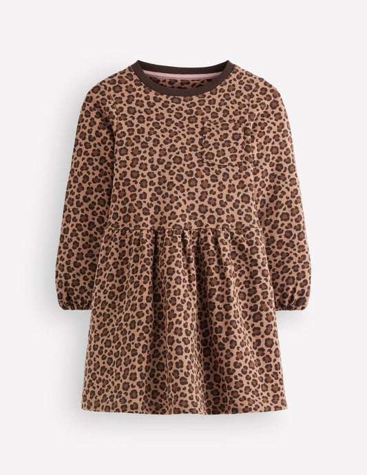 Minna Sweatshirt Dress-Leopard