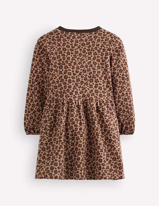 Minna Sweatshirt Dress-Leopard