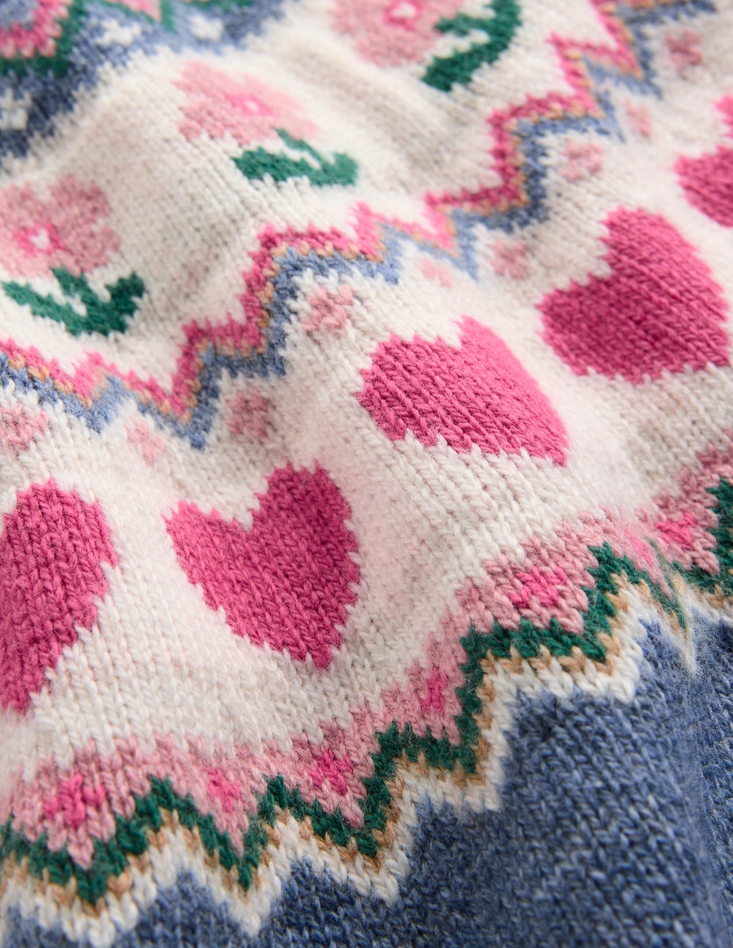 Eleanor Fair Isle Jumper-Bluejay Marl