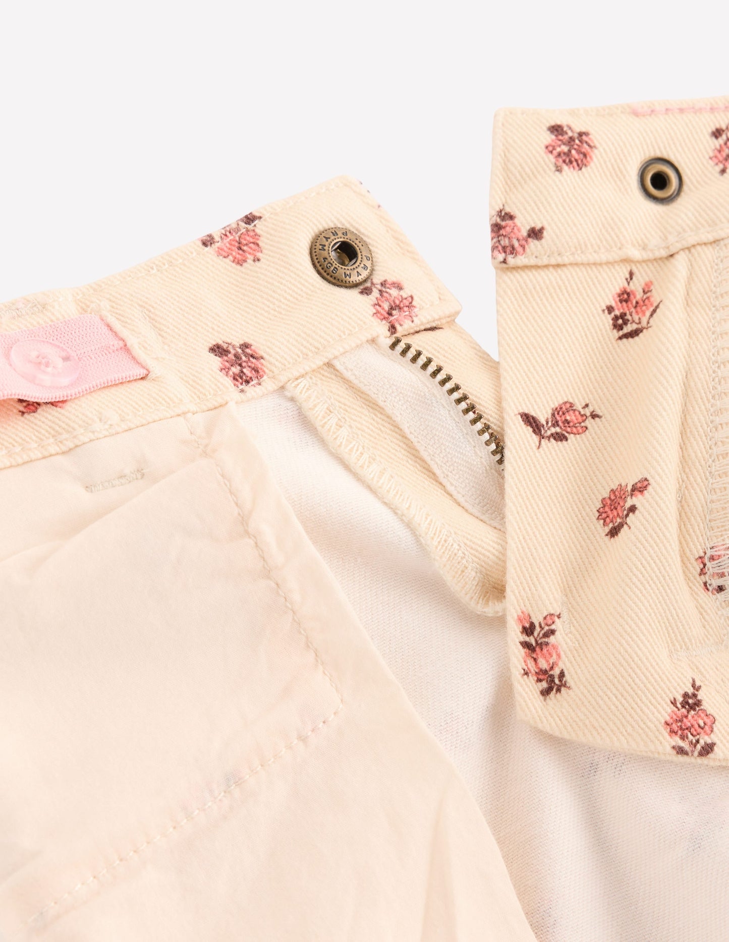 Wide Leg Jeans-Soft Ivory Ditsy Floral
