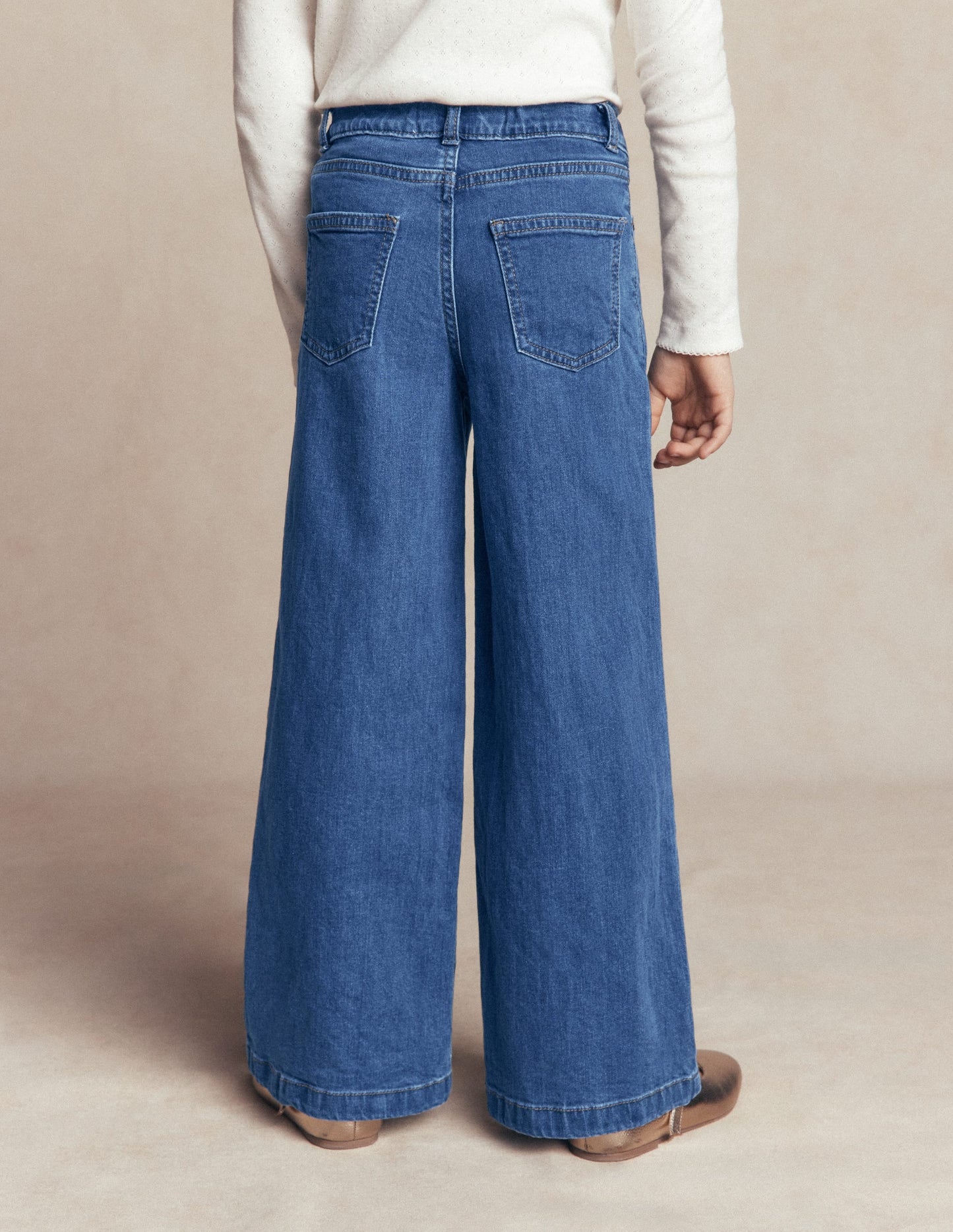 Wide Leg Jeans-Mid Vintage Denim