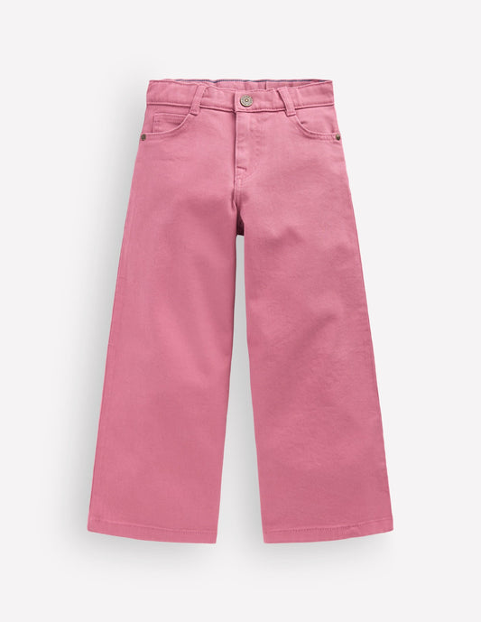 Wide Leg Jeans-Pink Heather