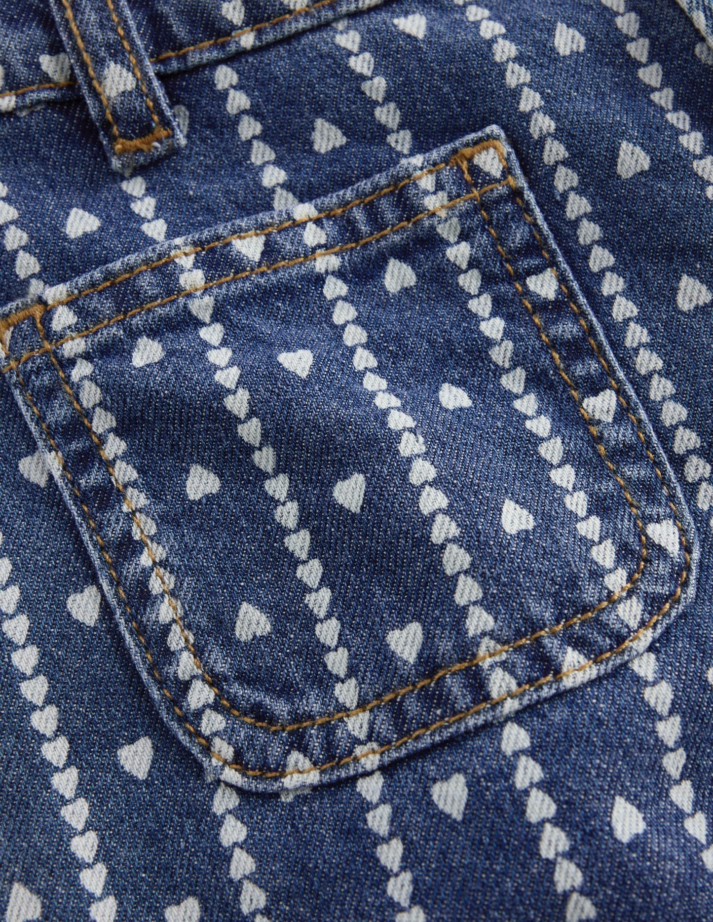 Patch Pocket Straight Jeans-Hearts