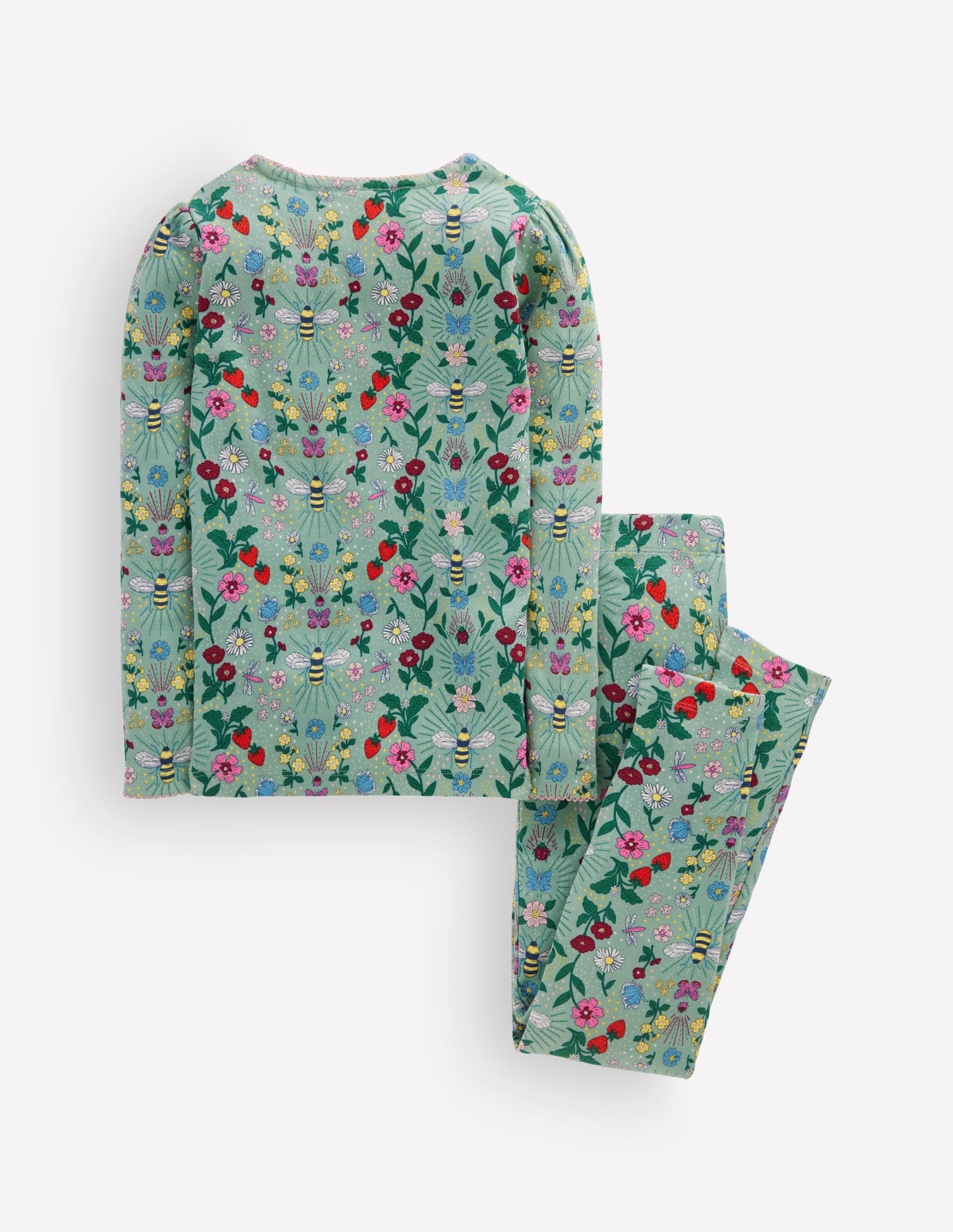 Snug Long John Pyjamas-Bee Garden