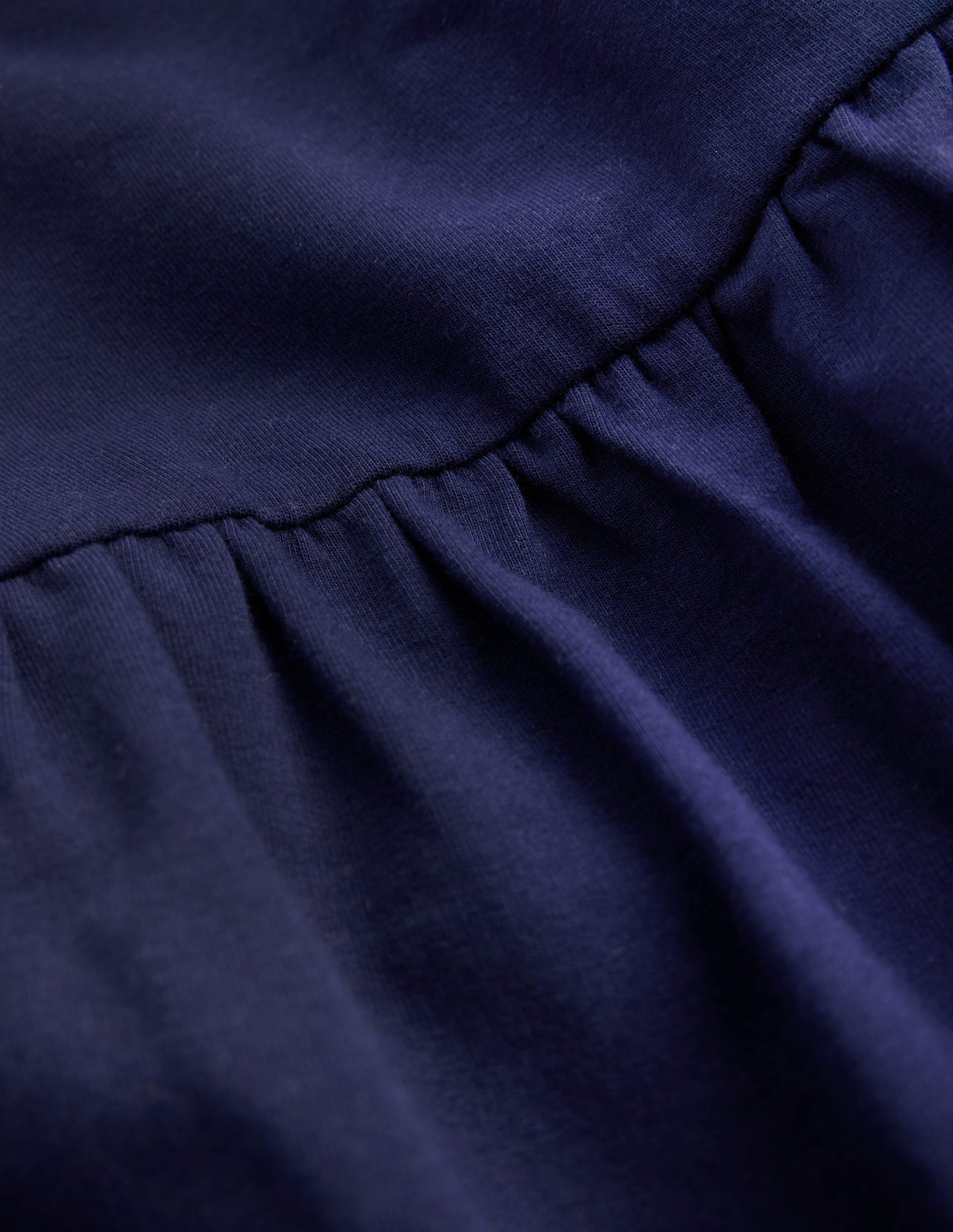 Embroidered Sleeve Dress-Denim Blue