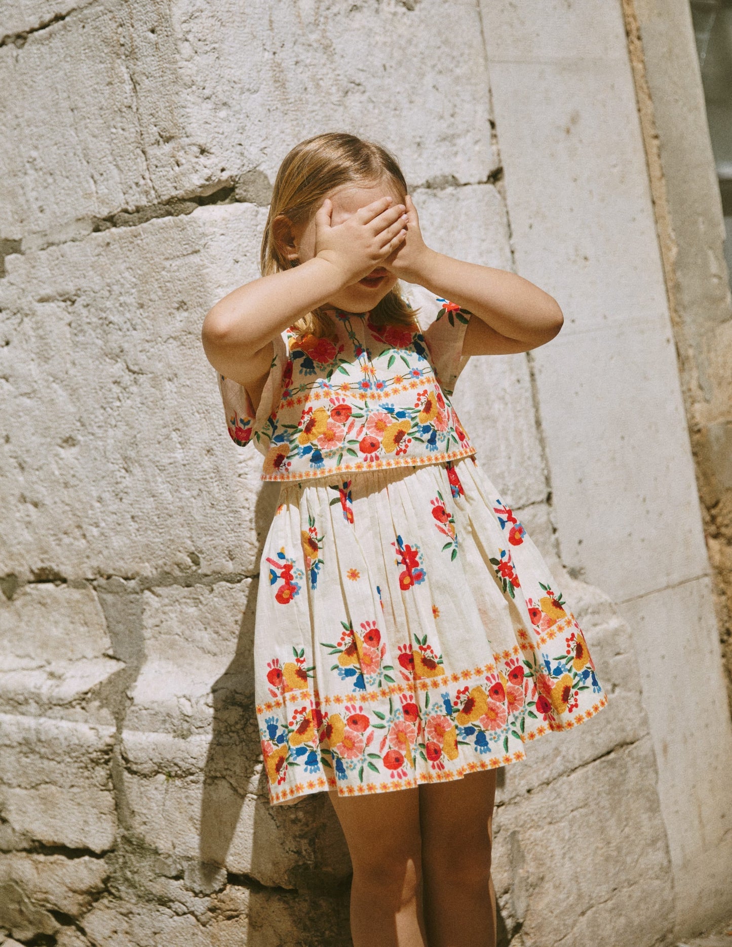 Pretty Cape Dress-Multi Vintage Floral Placement