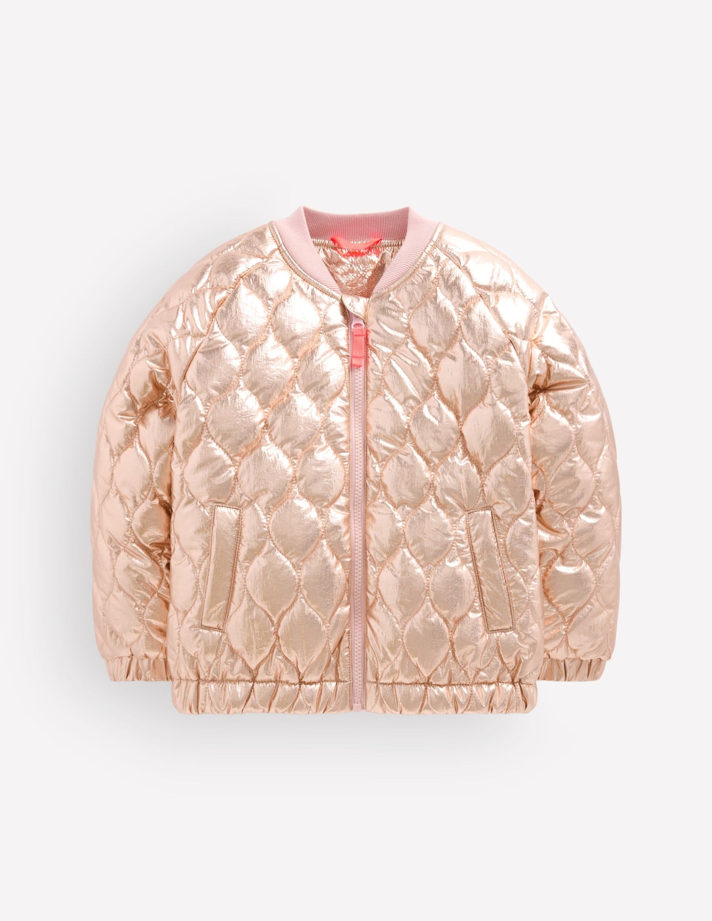 Quilted Bomber Jacket-Gold Metallic