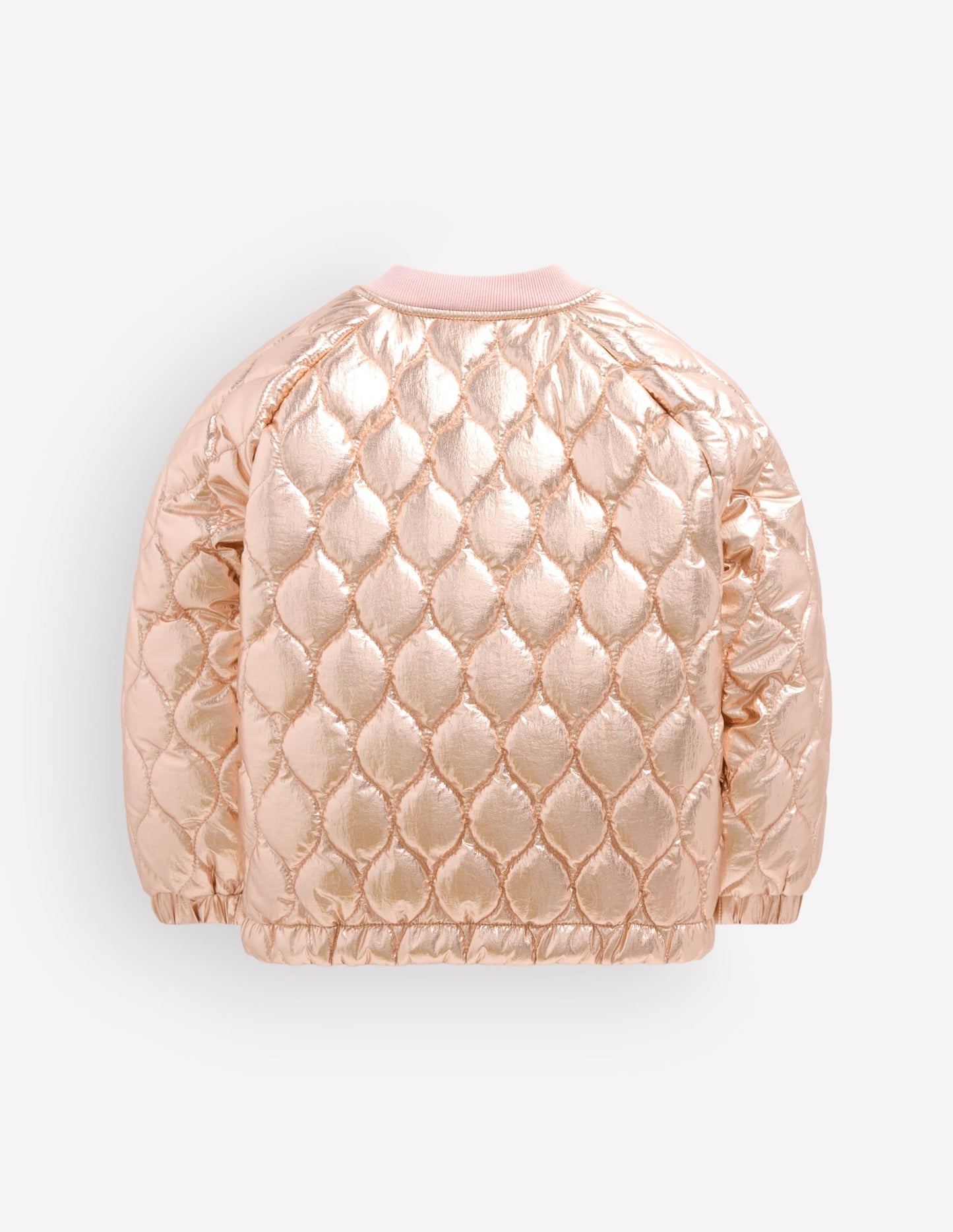 Quilted Bomber Jacket-Gold Metallic