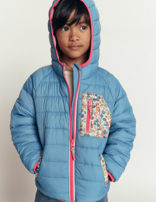 Pack-away Padded Jacket-Blue