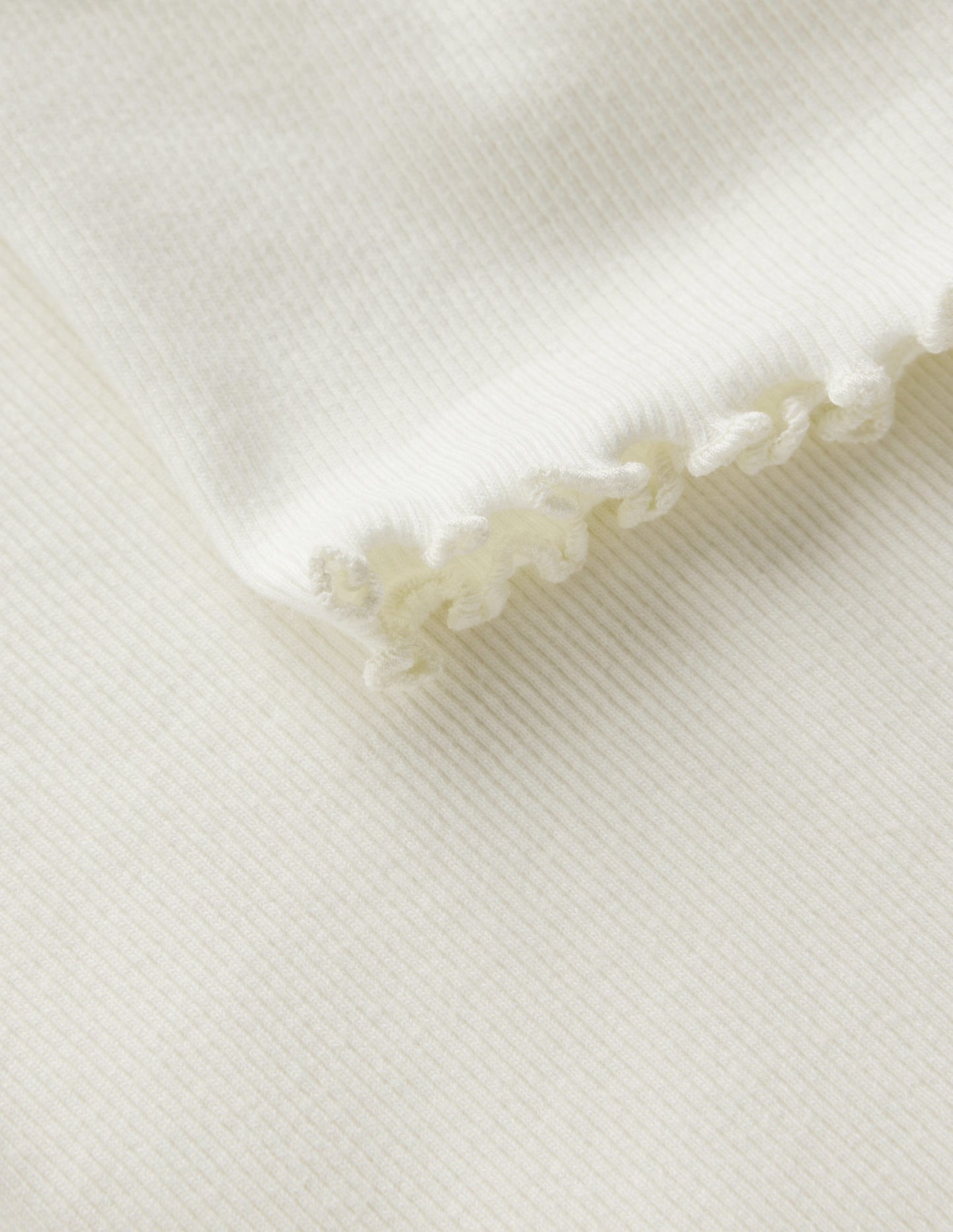 Short Sleeve Rib T-Shirt-Soft Ivory