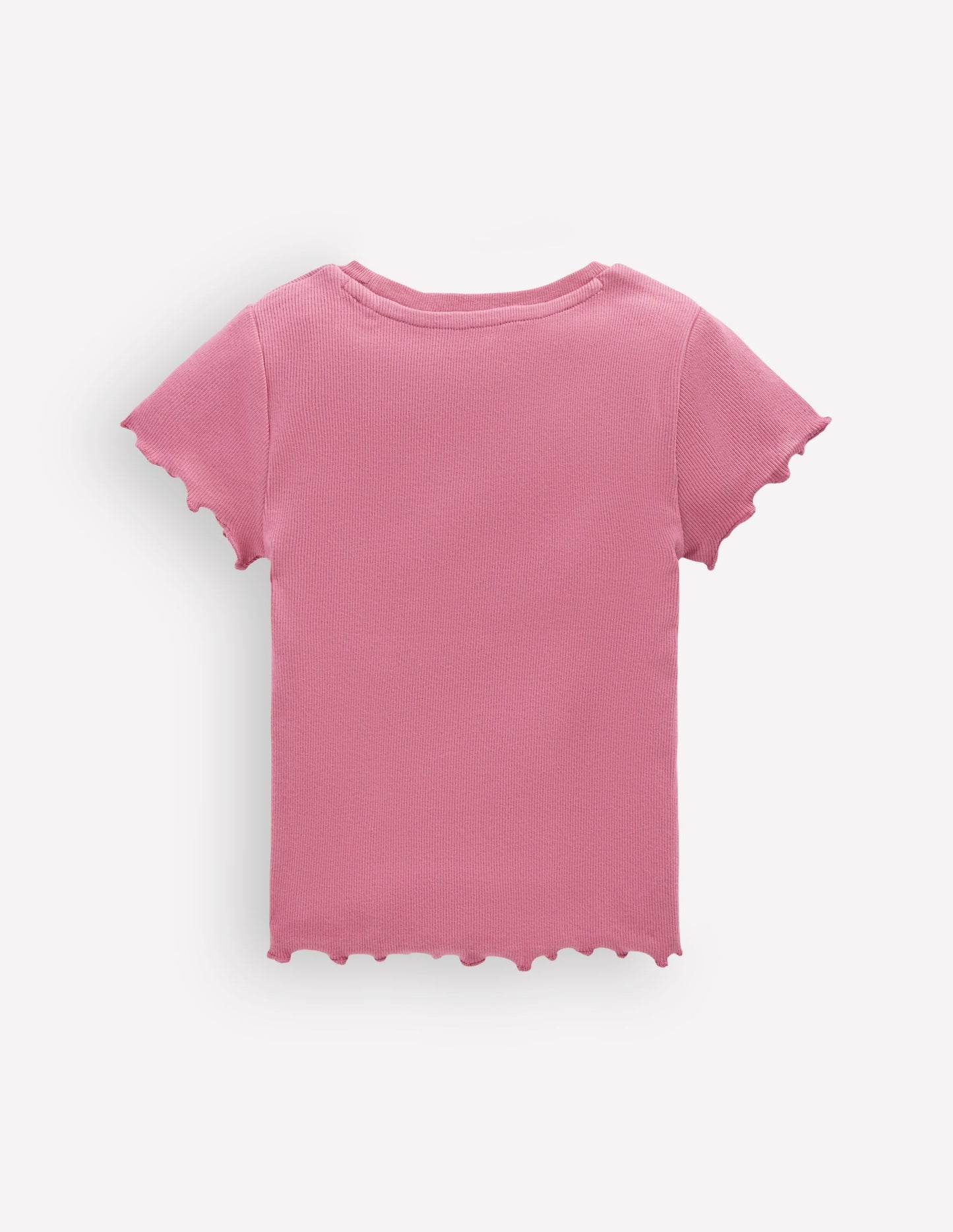 Short Sleeve Rib T-Shirt-Pink