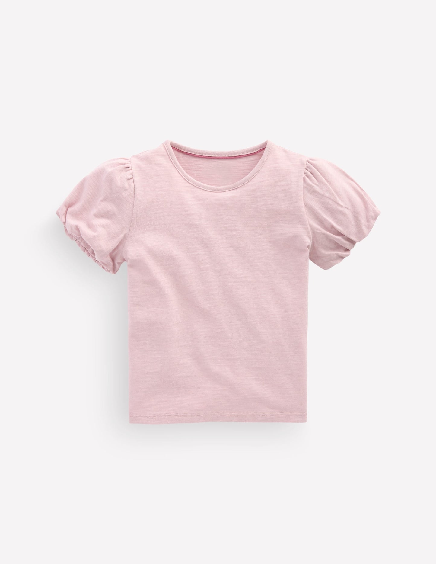 Puff Sleeve Jersey Top-Pink Heather
