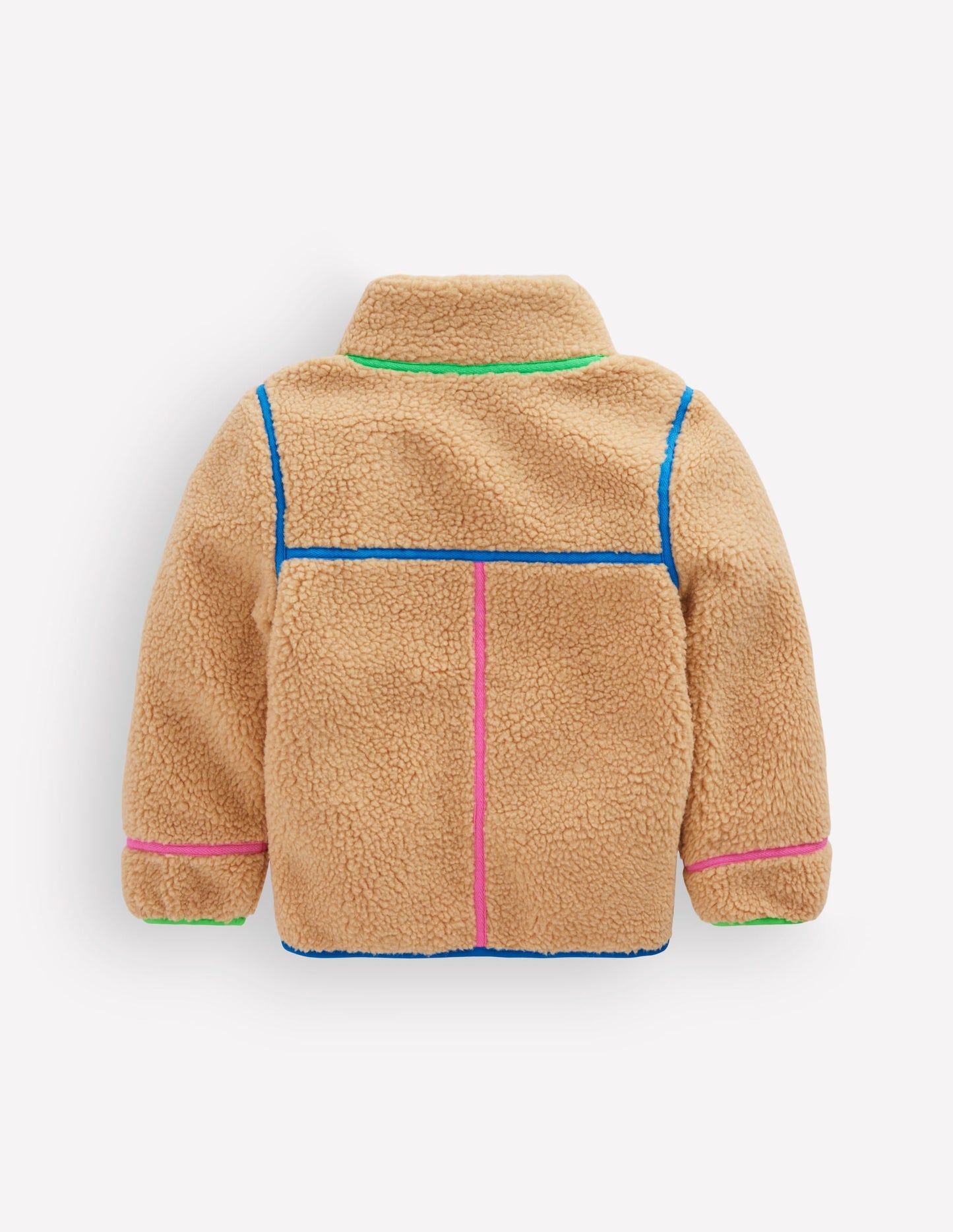 Fun Borg Mix Fleece-Rainbow Trim Borg